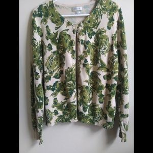 Van Heusen floral button up sweater